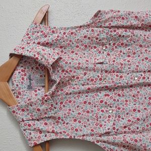 Wrangler Western floral shirt 100% Cotton Pink Red
